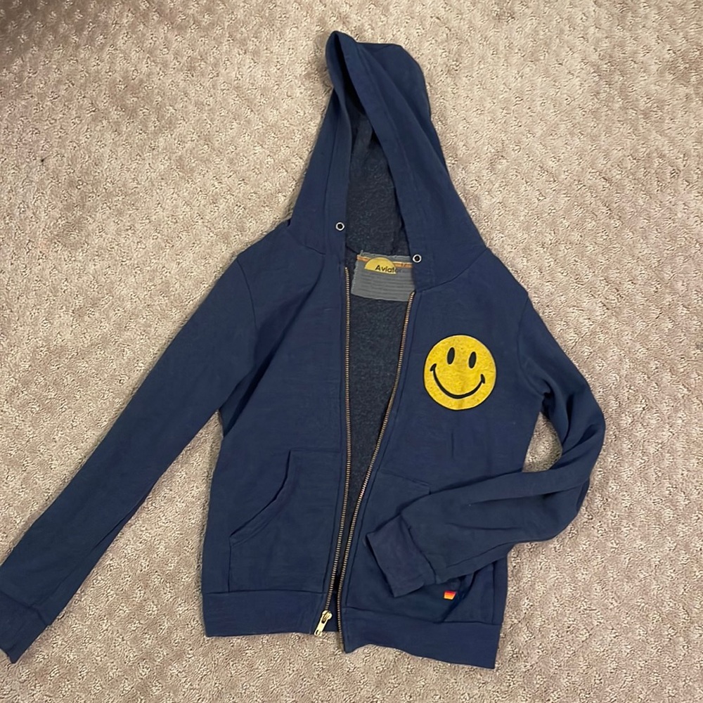 KIDS Aviator Nation Smiley Hoodie Jacket